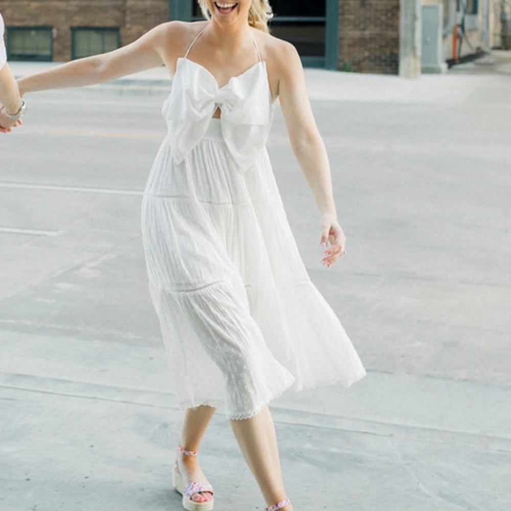 Olive street white bow dress
